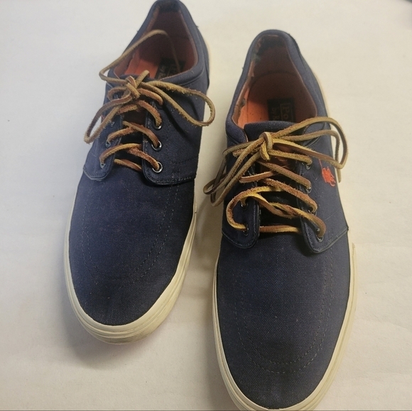 Polo Sze 11D Faxon Low Canvas Blue Sneakers - Picture 1 of 9